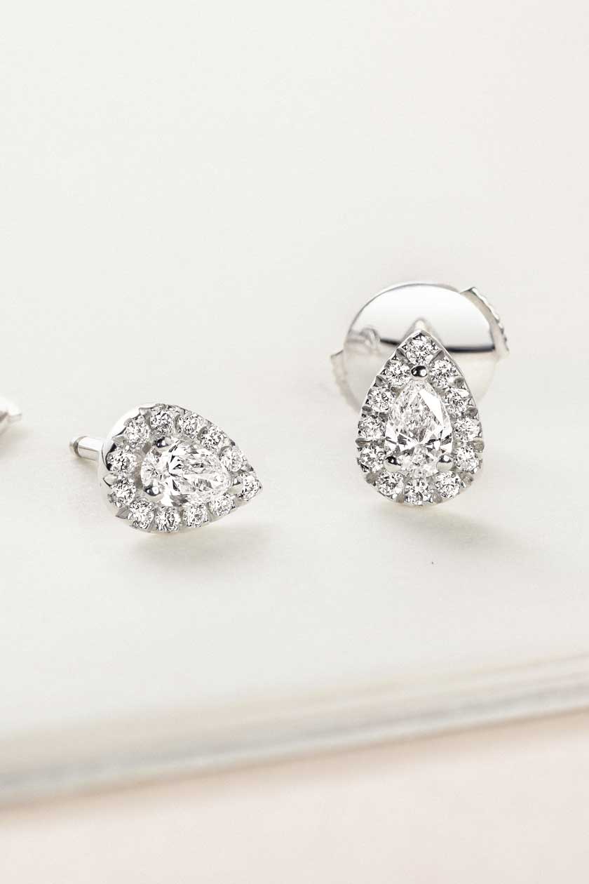 Boucles d'oreilles Baby Rétromantique Poires Pavées 2