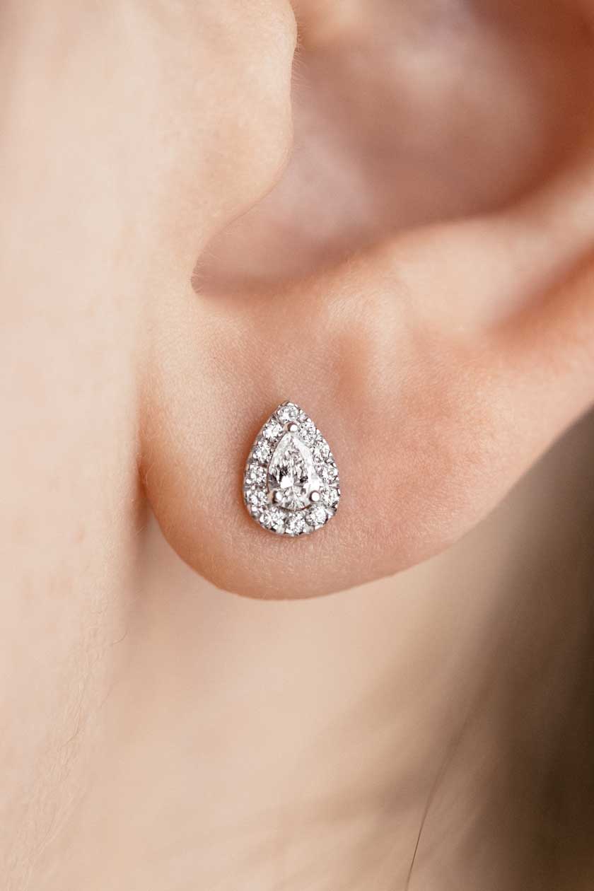 Boucles d'oreilles Baby Rétromantique Poires Pavées 3