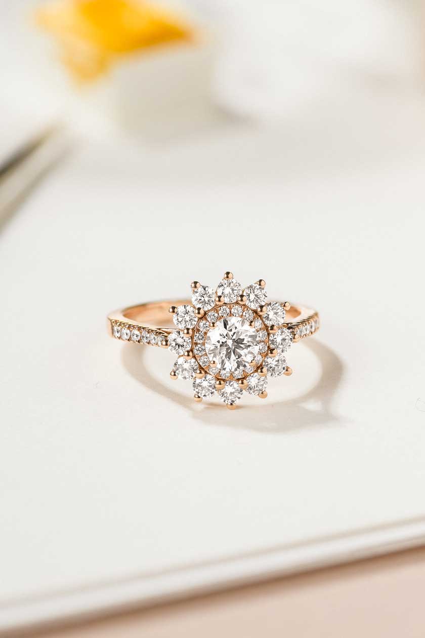 Bague Lefkos 5 mm Pavée 1