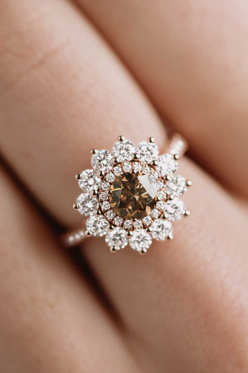 Bague Lefkos 6 mm Pavée 2