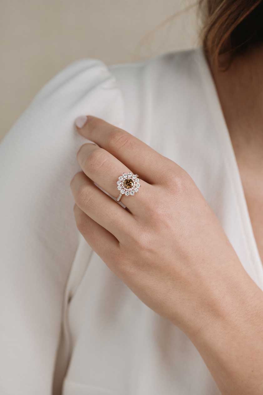 Bague Lefkos 6 mm Pavée 3