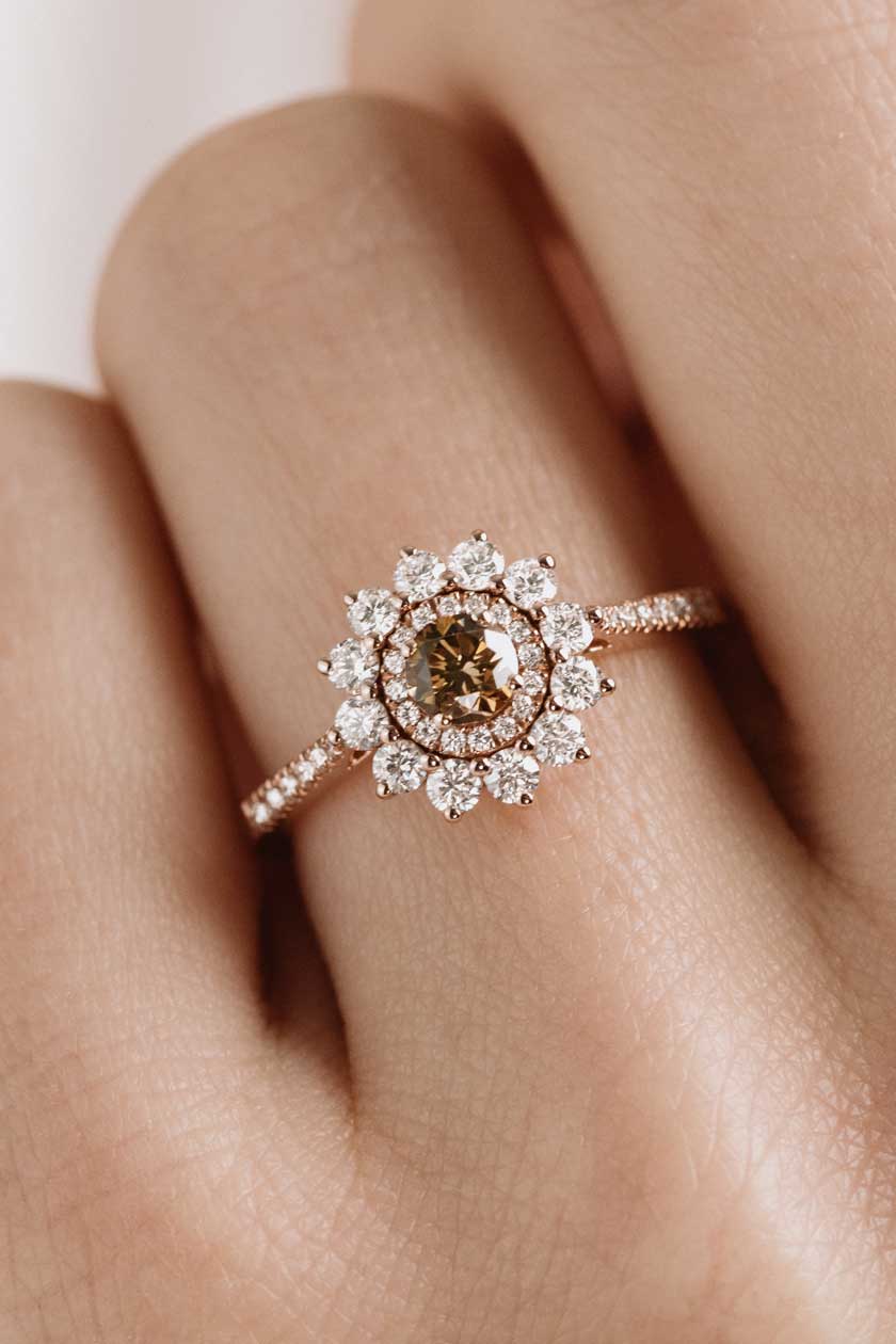 Bague Lefkos 4 mm Pavée 1