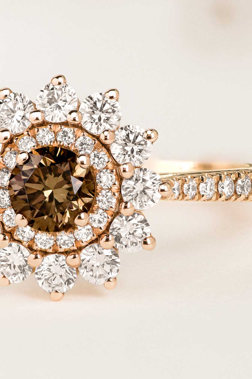 Bague Lefkos 4 mm Pavée 2