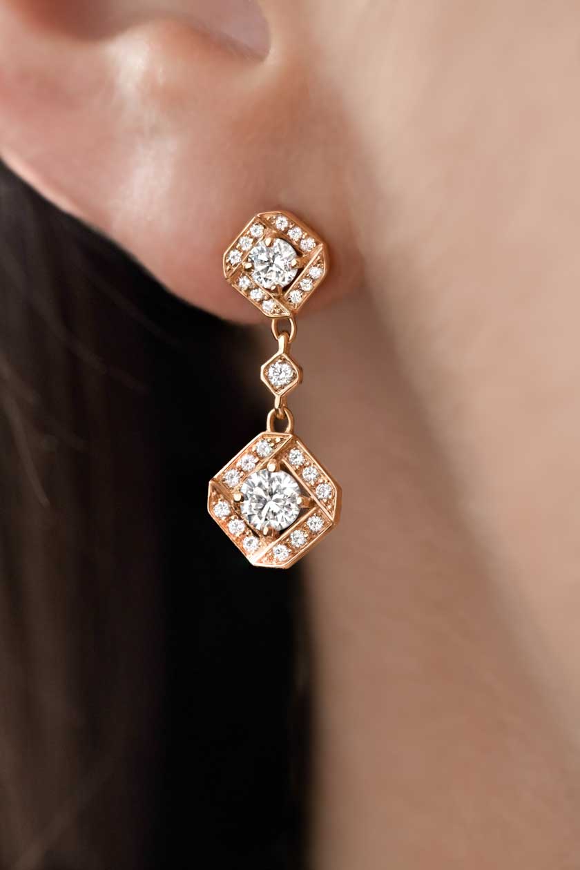 Boucles d'oreilles Plissage 1
