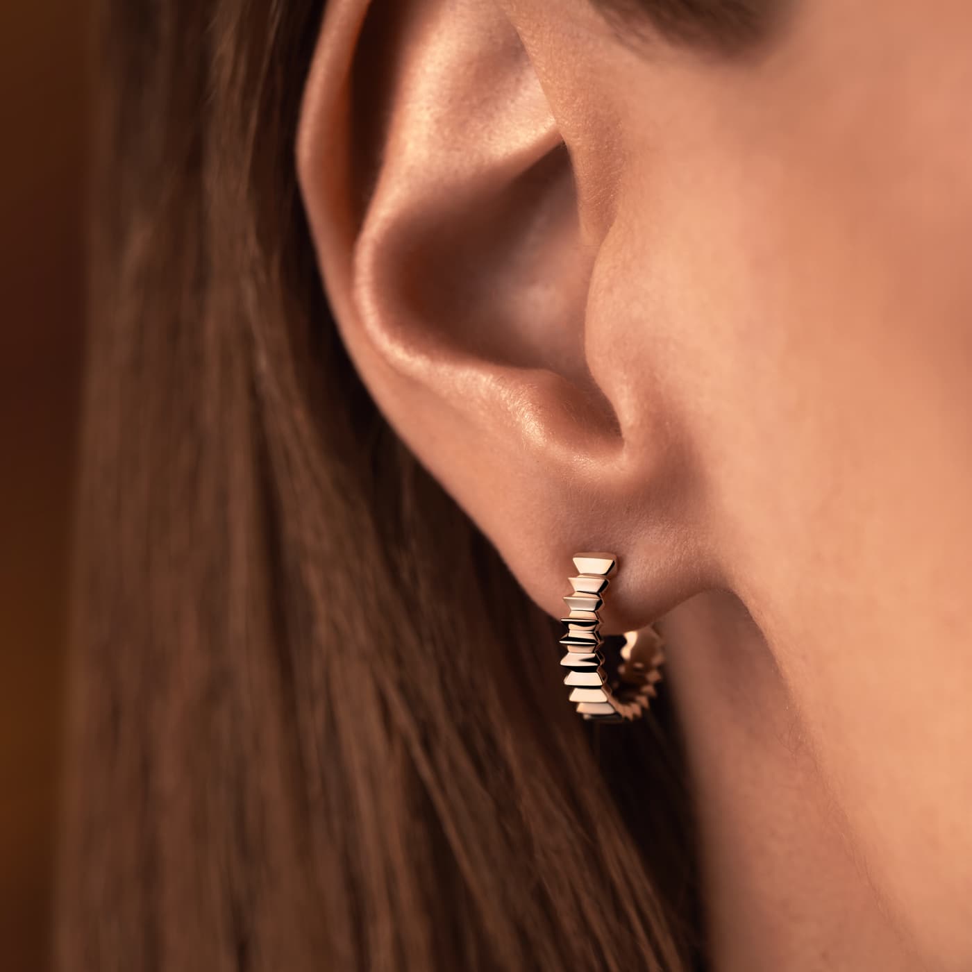Mono boucle d'oreille Entaille zoom