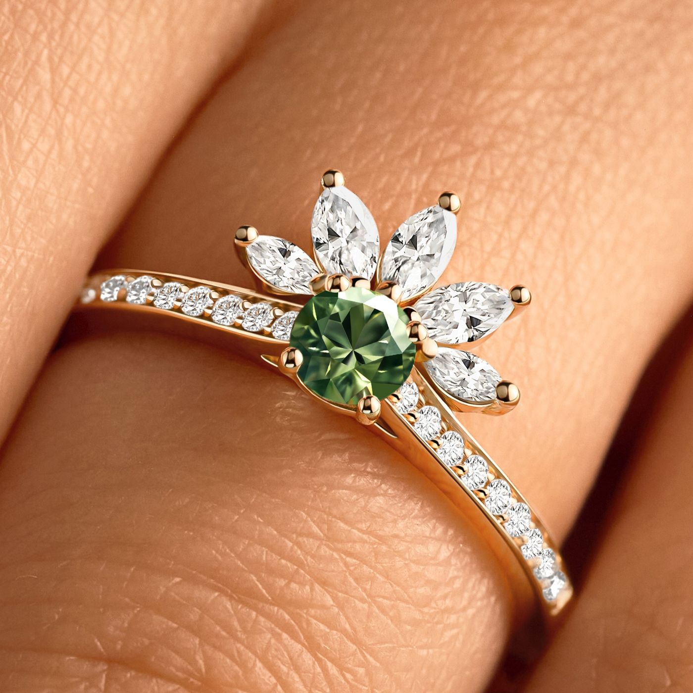 Bague EverBloom Pavée 4 mm zoom