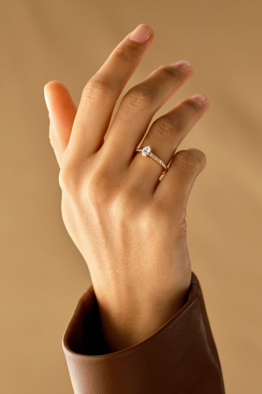Bague Lady Ovale Pavée 2