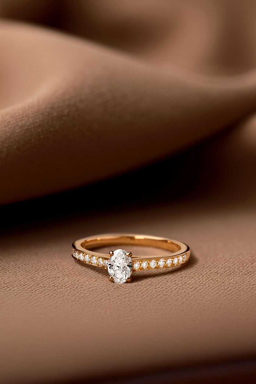 Bague Lady Ovale Pavée 3