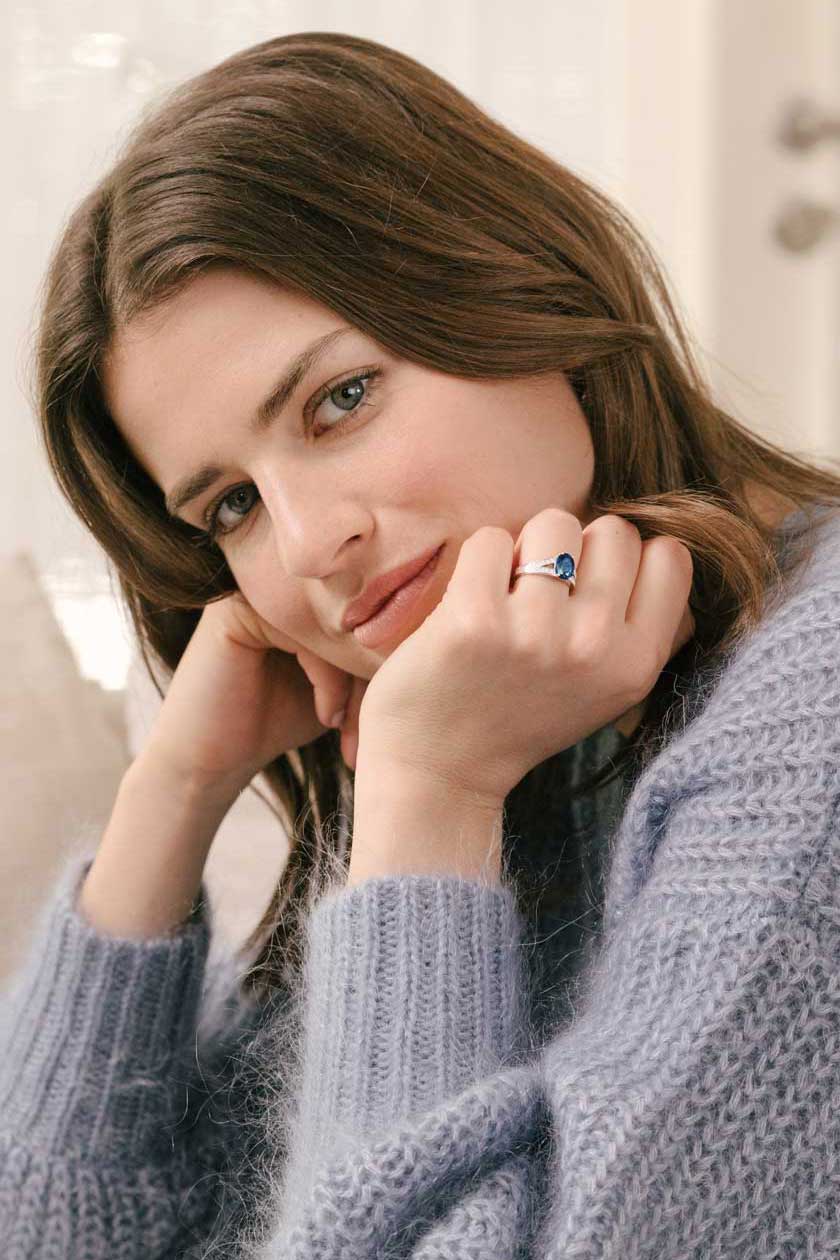 Bague Rétromantique Tiare Pavée 3