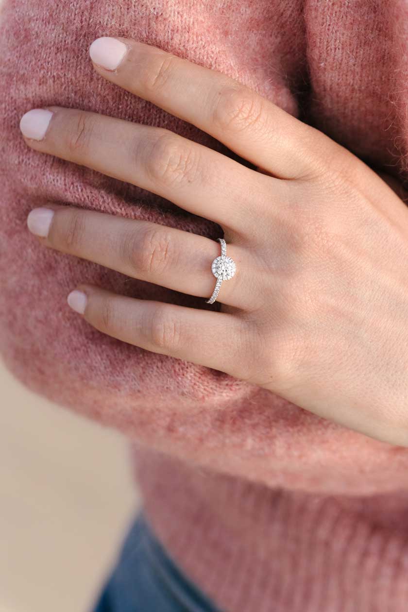 Bague Rétromantique M Pavée 1