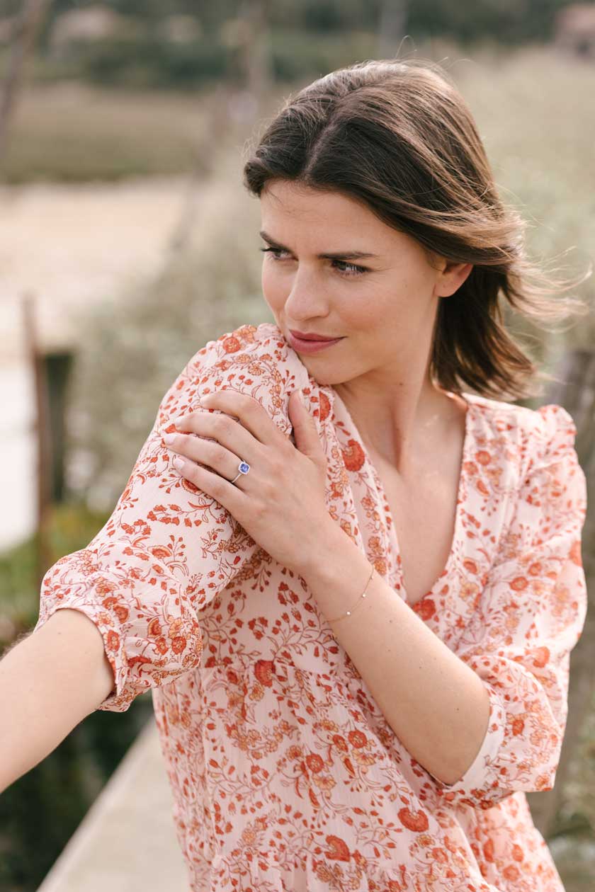 Bague Rétromantique Coussin Pavée 3