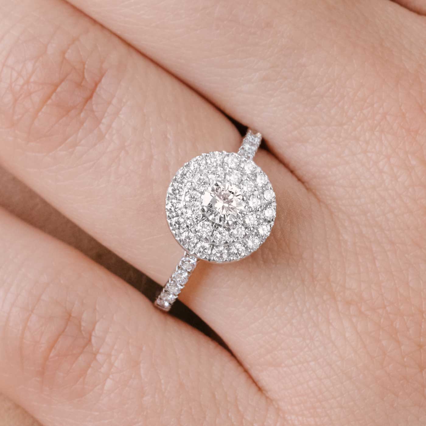 Bague Rétromantique Duo Pavée zoom