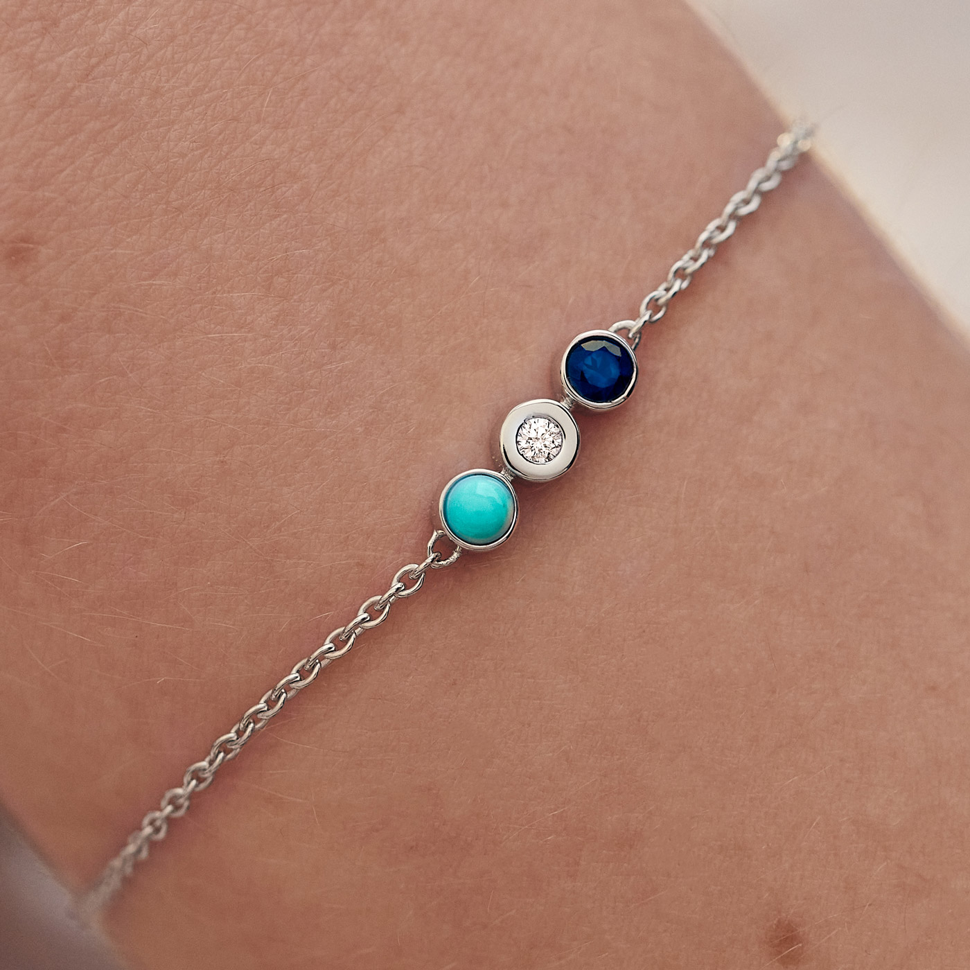 Bracelet Gemmyorama Trio Bleu zoom