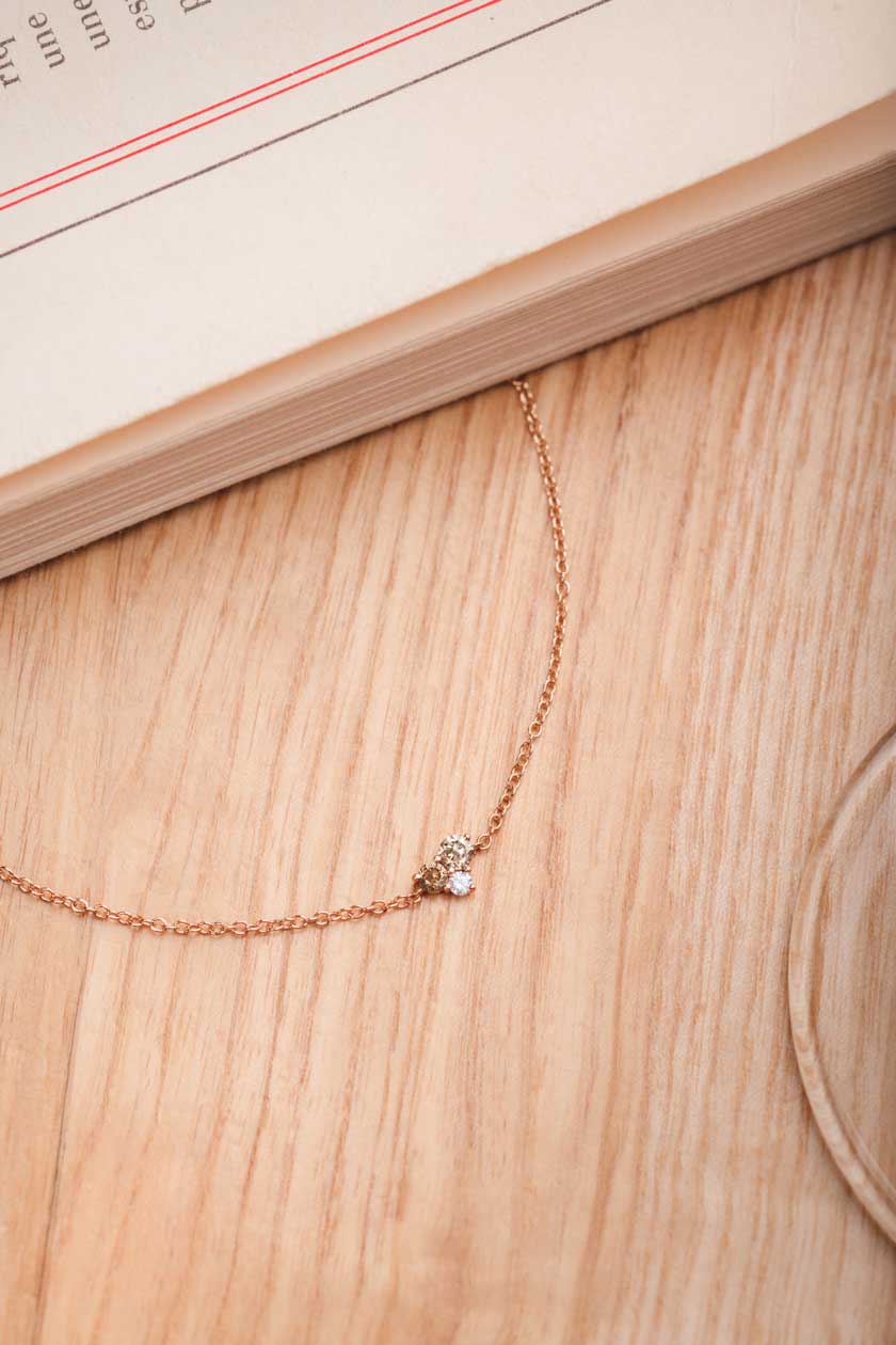 Bracelet Mini EverBloom Diamants Champagne & Chocolat 3