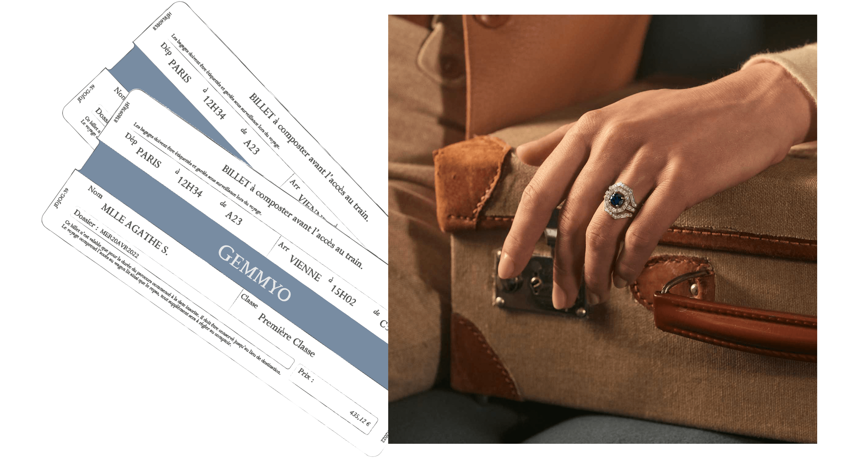 Illustration billets de train