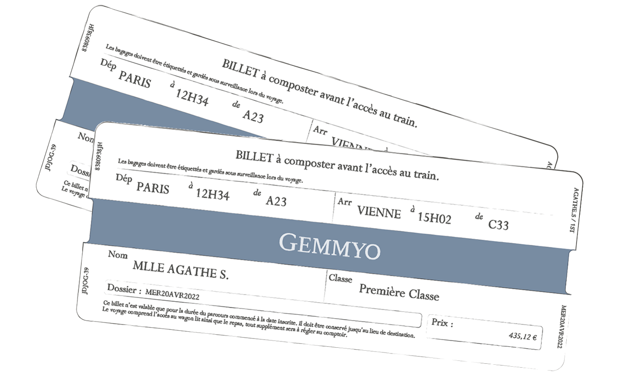 Illustration billets de train