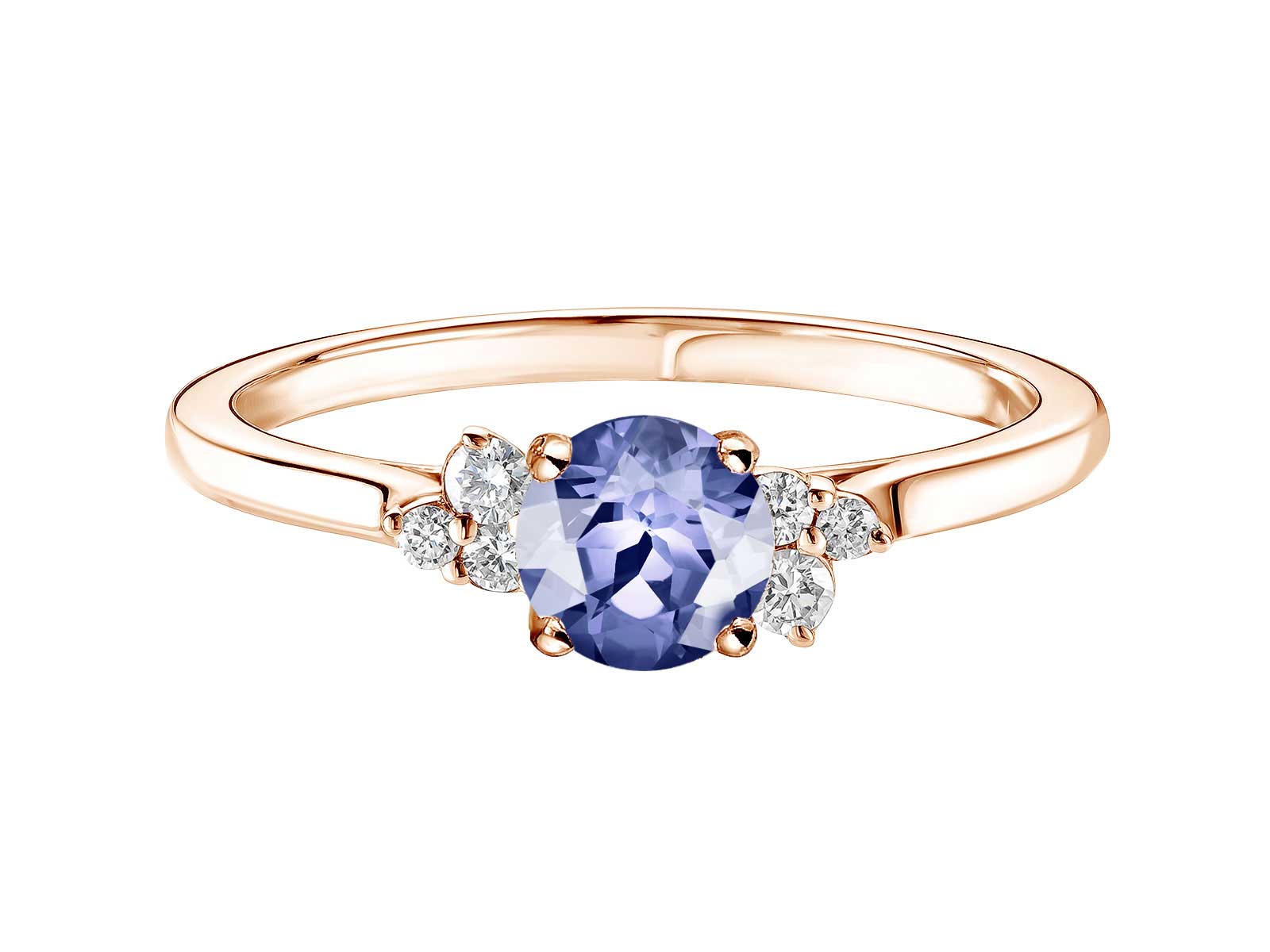 Focus Bague Baby EverBloom 5 mm Or rose Tanzanite