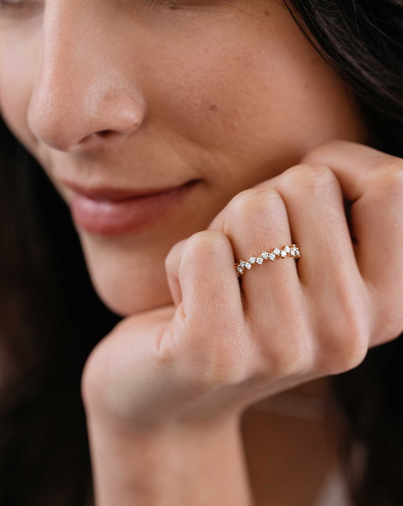 Bague Paris 1901 M Or rose Diamants