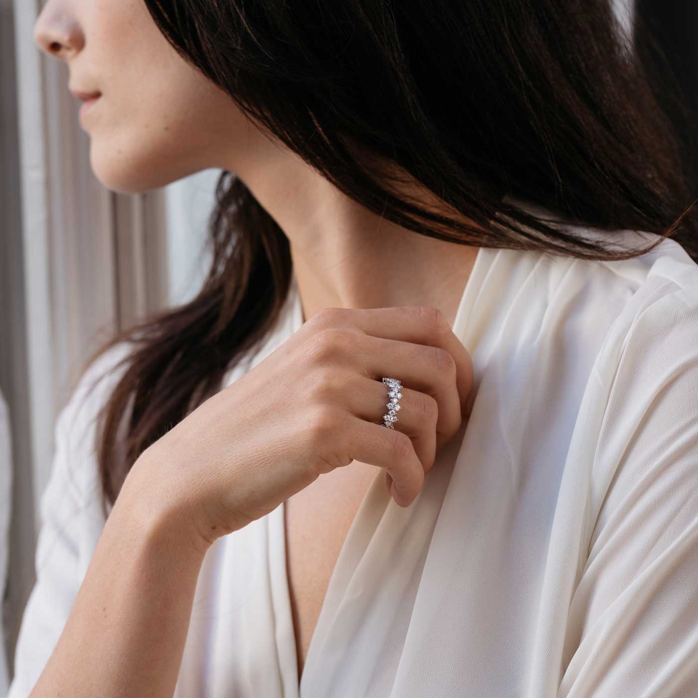 Bague Paris 1901 Prima Or blanc Diamants