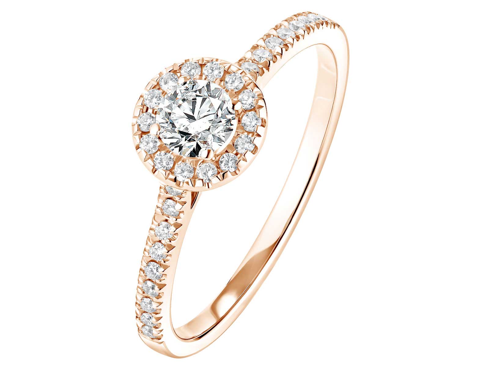Focus bague Rétromantique S pavée Or rose Diamants