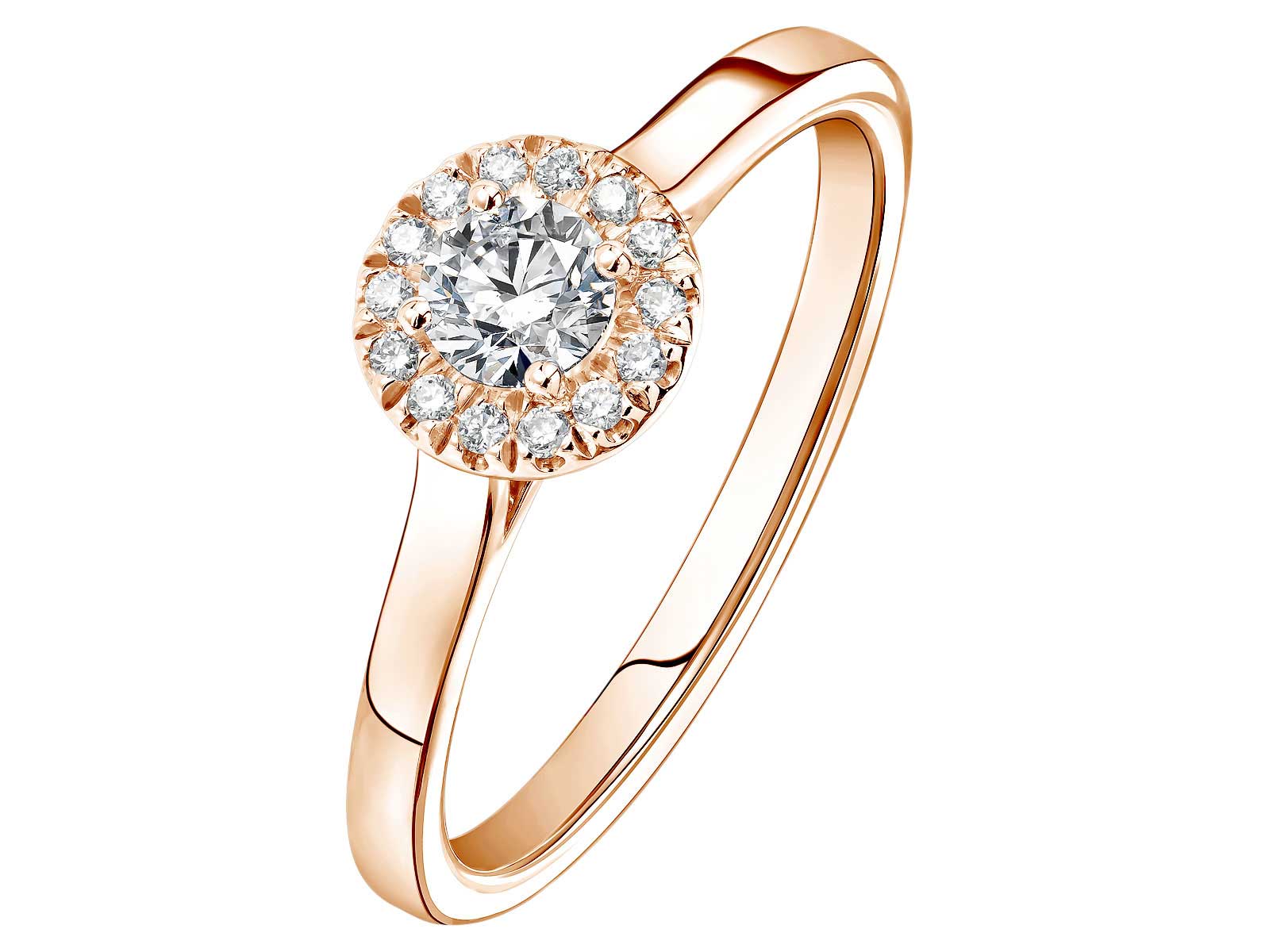 Focus bague Rétromantique S Or rose Diamants