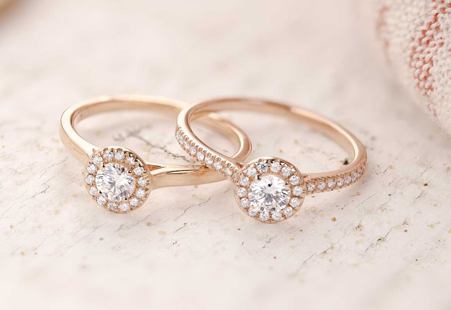 Bagues Rétromantique S et S Pavée Or rose Diamants