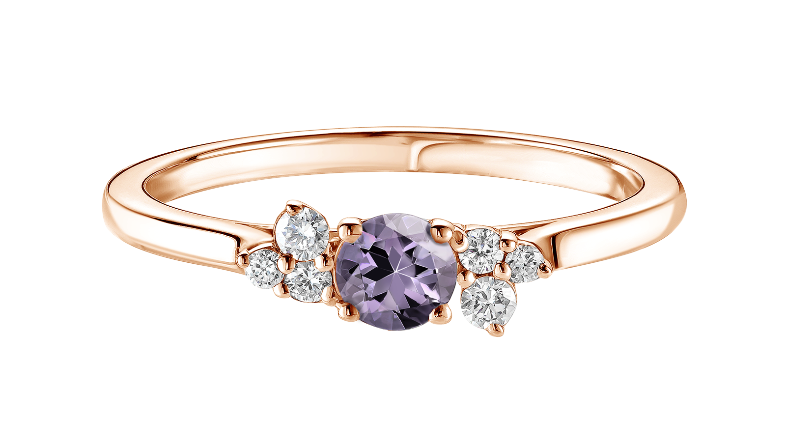 Bague Baby Everbloom or rose Spinelle Lavande