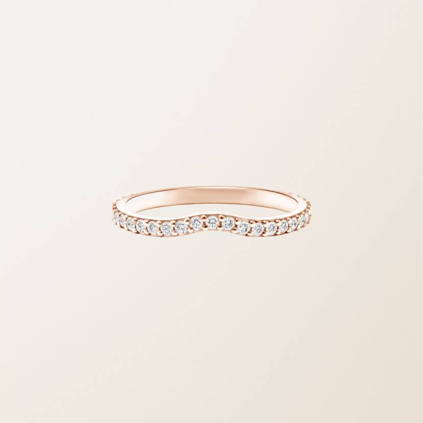 リング 18金ピンクゴールド ダイヤモンド Faubourg Courbée