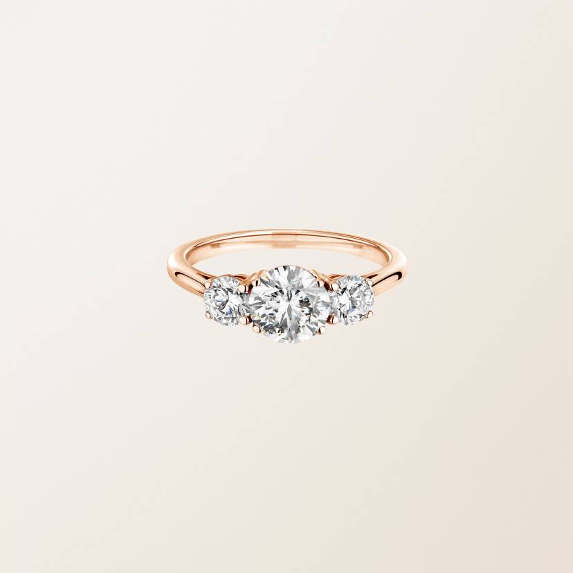 リング 18金ピンクゴールド ダイヤモンド Lady Duo