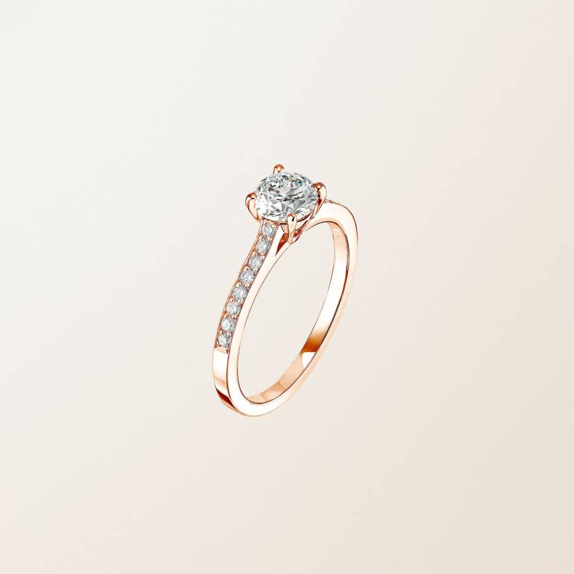 リング 18金ピンクゴールド ダイヤモンド Lady Pavée