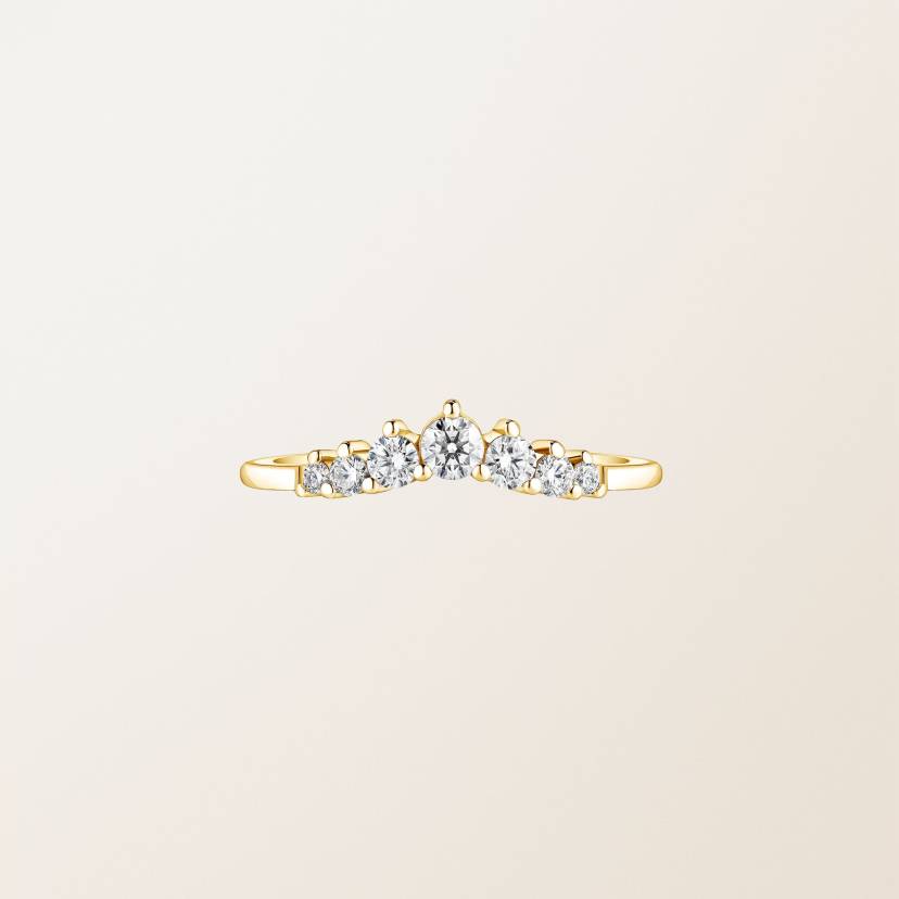 リング 18金イエローゴールド ダイヤモンド Sablon