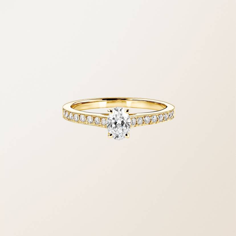 リング 18金イエローゴールド ダイヤモンド Lady Ovale Pavée