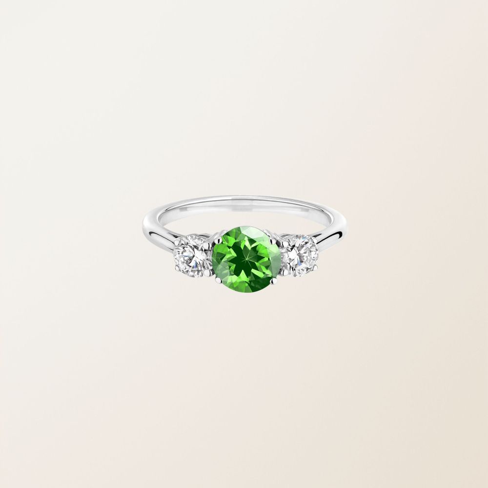 Ring White gold Tsavorite Lady Duo 2