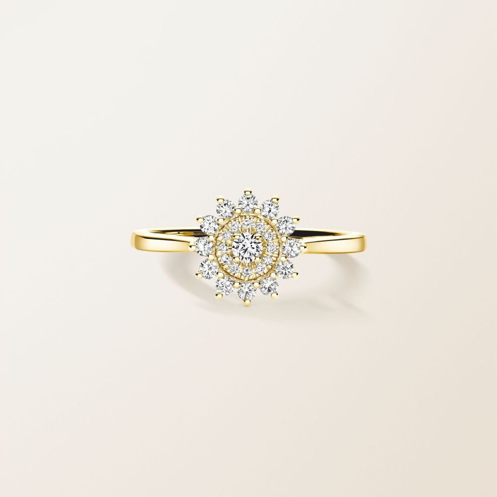 Bague Or jaune Diamant Mini Lefkos 2