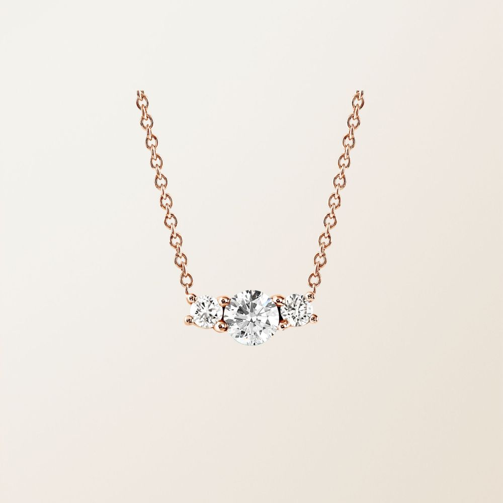 Pendentif Or rose Diamant Lady Duo 2