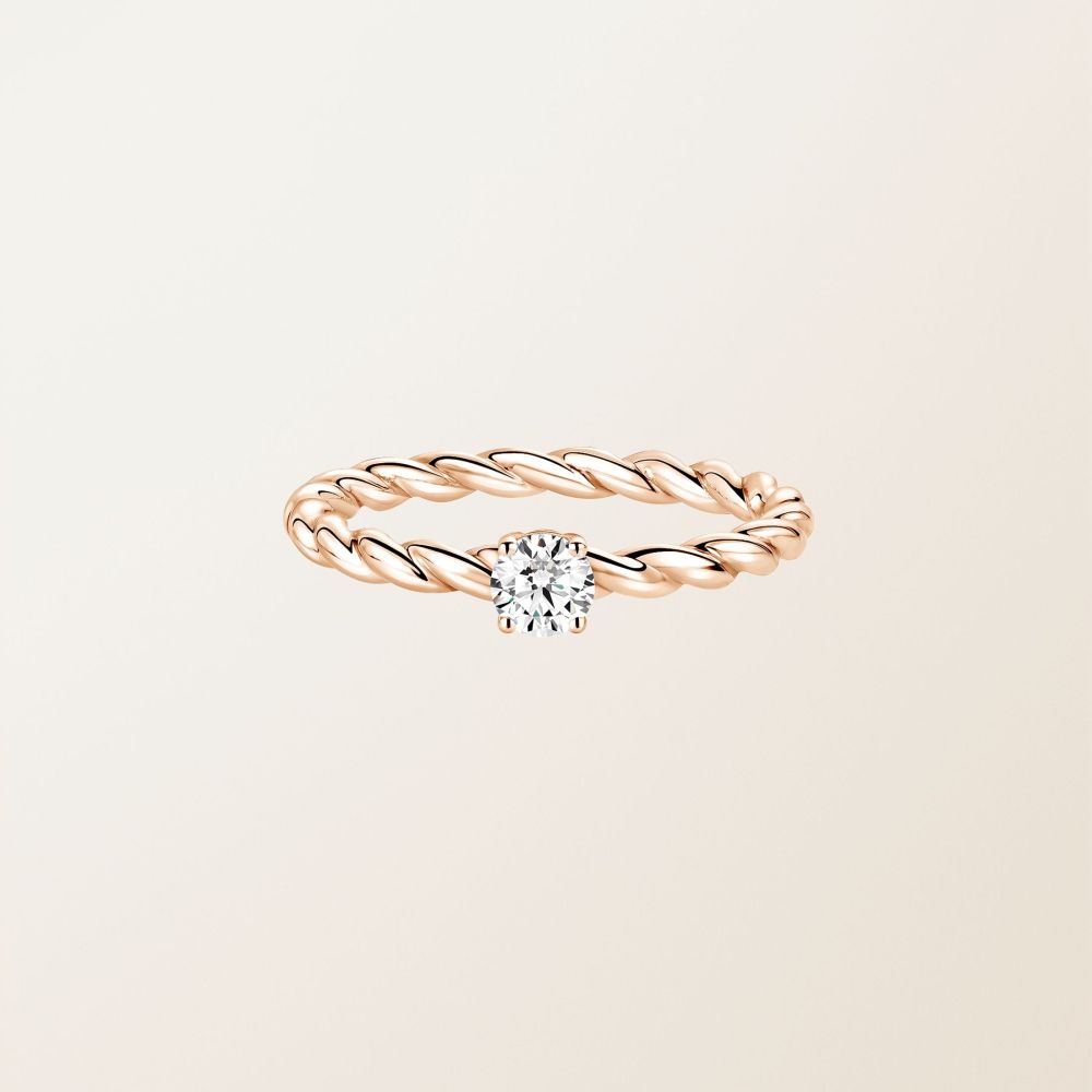 Bague Or rose Diamant Capucine 4 mm 2