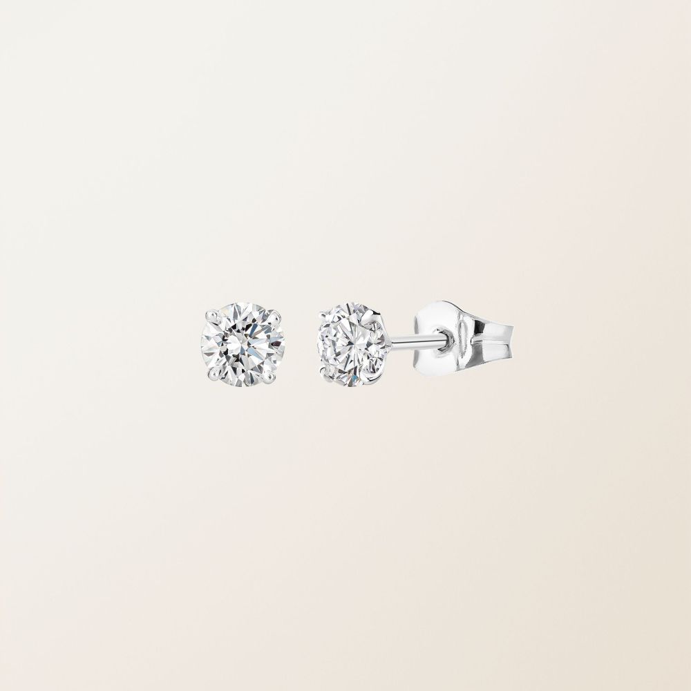 Boucles d'oreilles Or blanc Diamant Lady 2