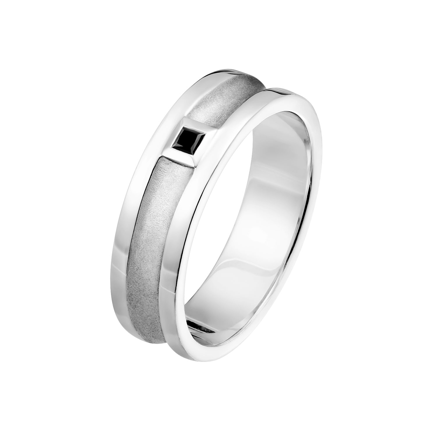 Bague Argent Spinelle noir Minotaure 1