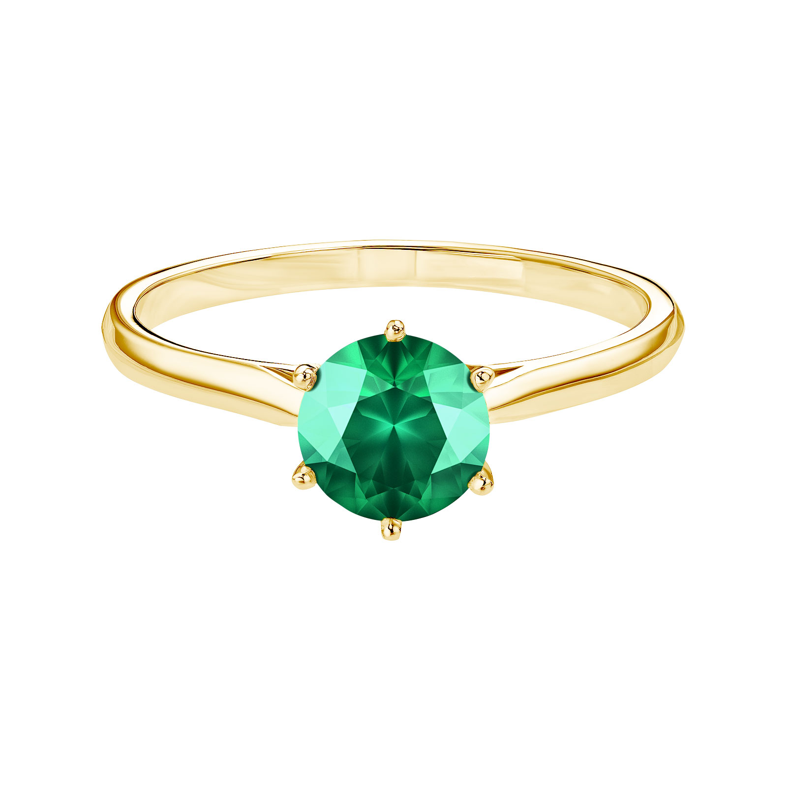 Bague Or jaune Emeraude Lady 1