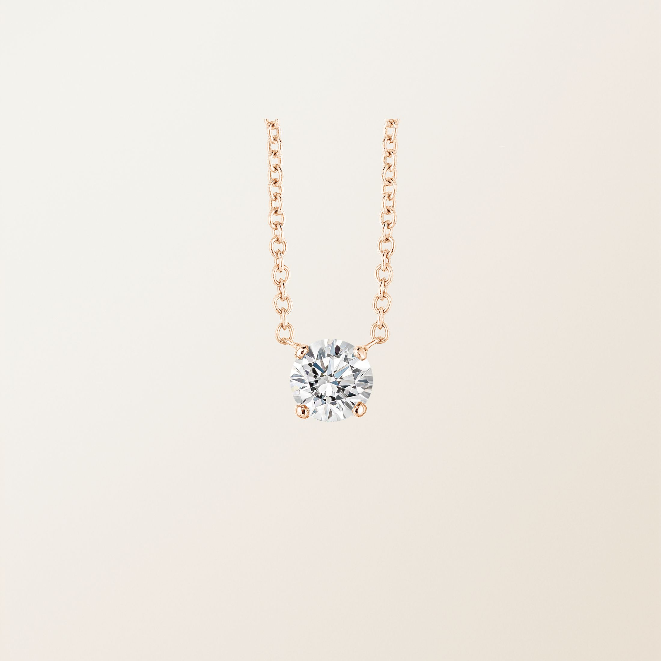 Pendentif Or rose 18 cts Diamant Lady XL