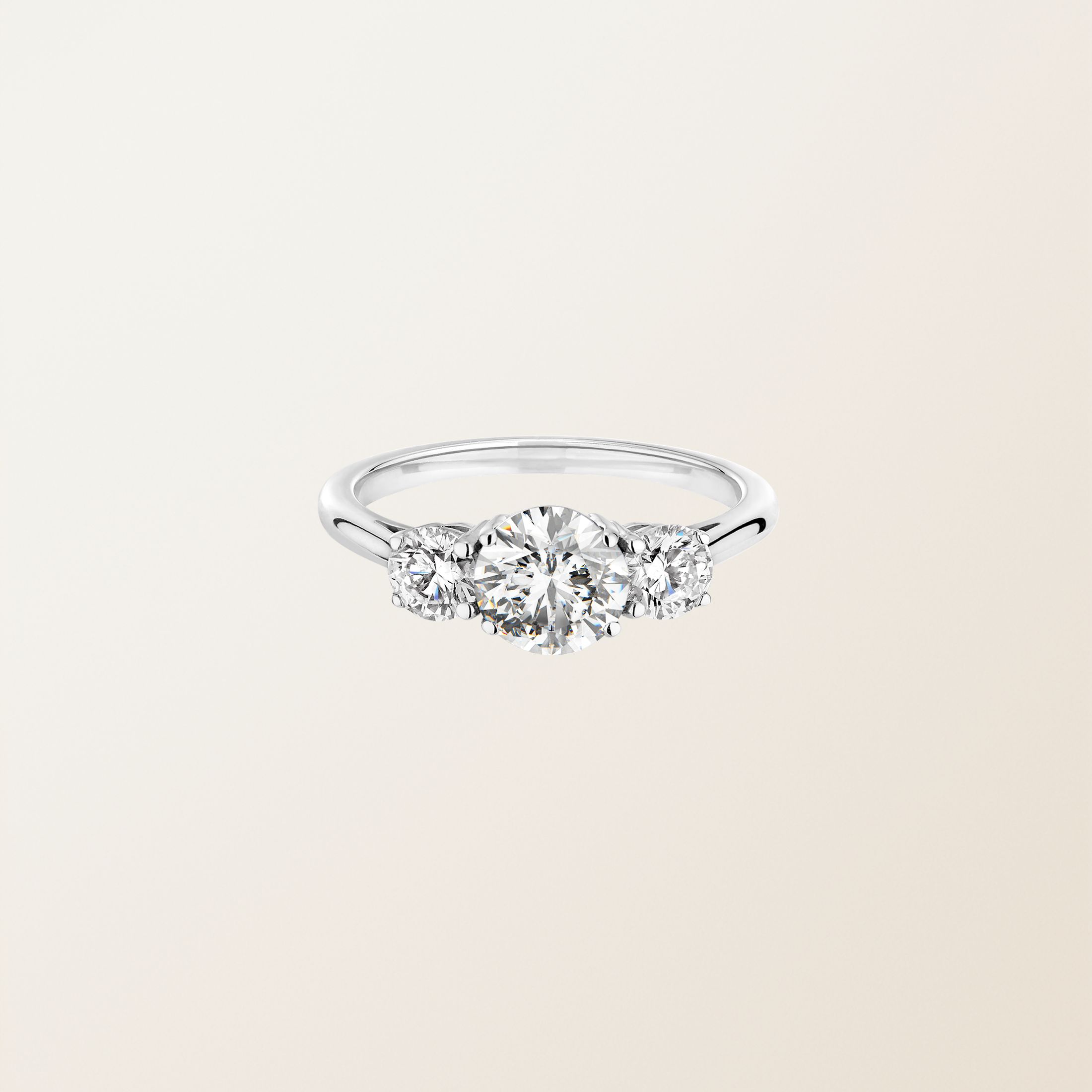 Bague Or blanc 18 cts Diamant Lady Duo