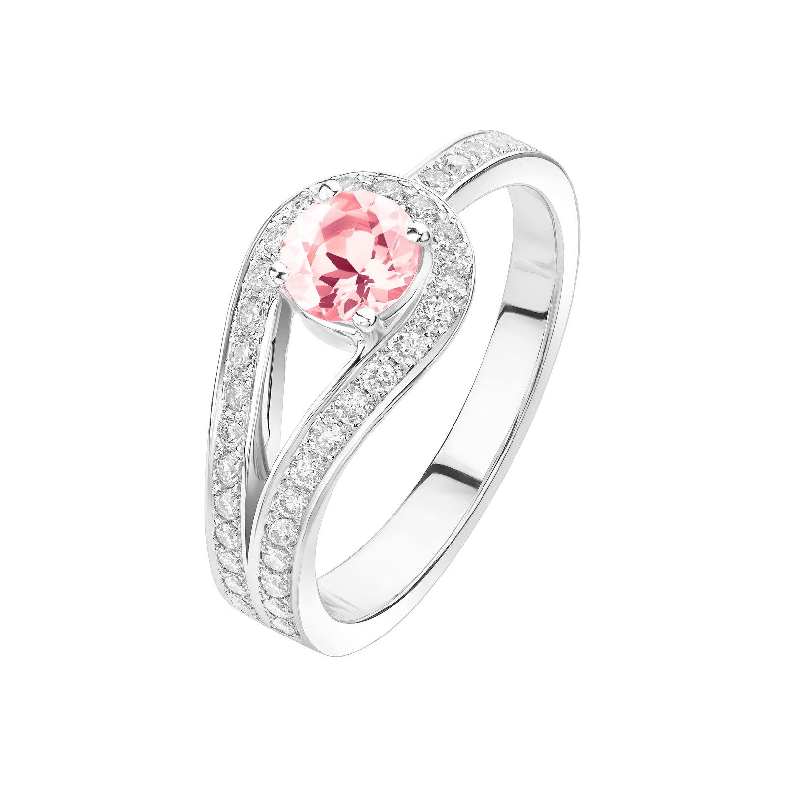 Bague Platine Tourmaline et diamants Romy 1