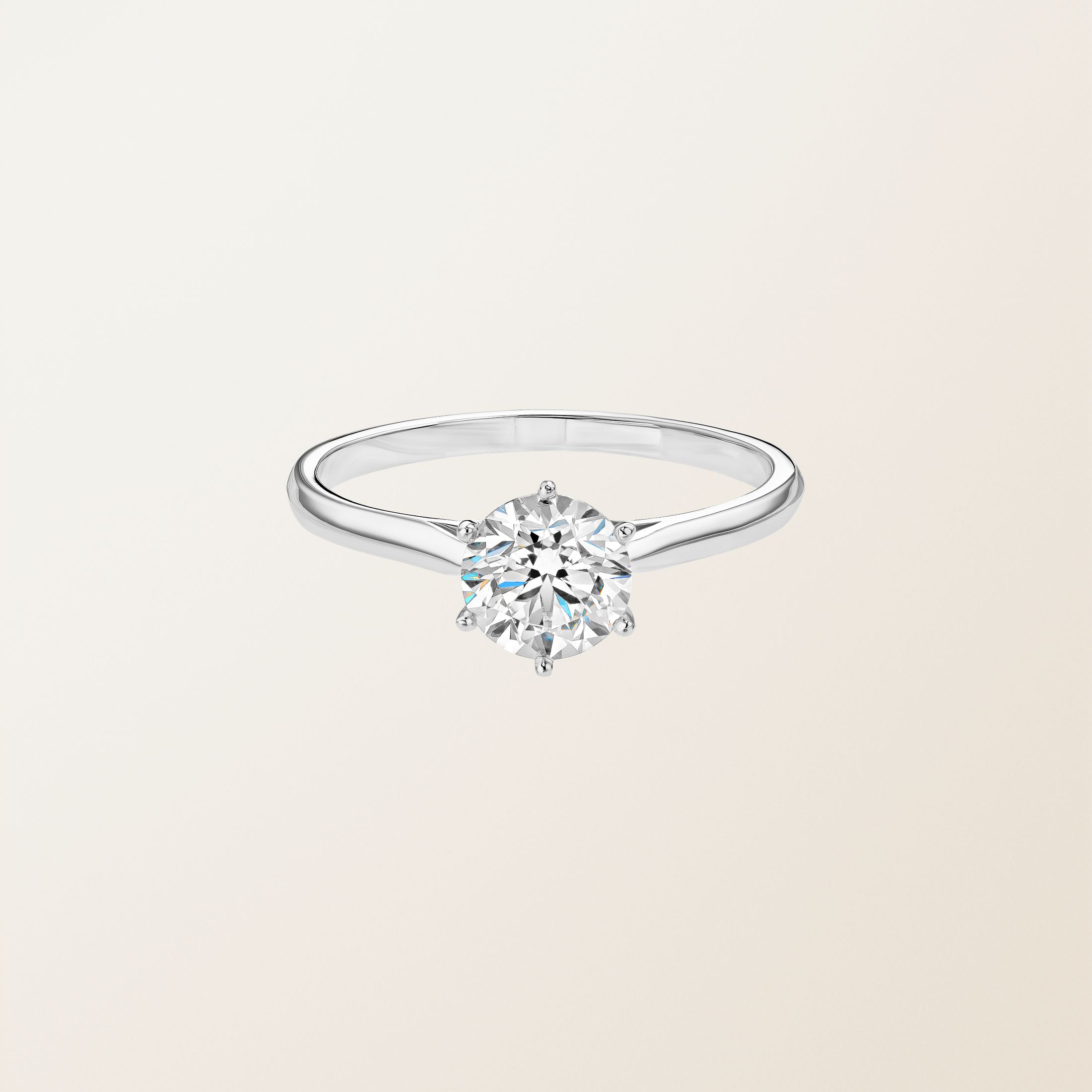 Bague Or blanc 18 cts Diamant Lady