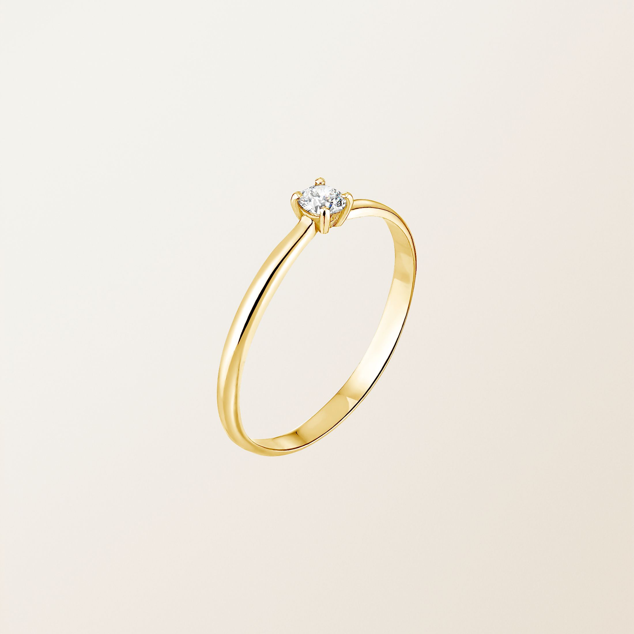 Bague Or jaune 18 cts Diamant Mini Lady