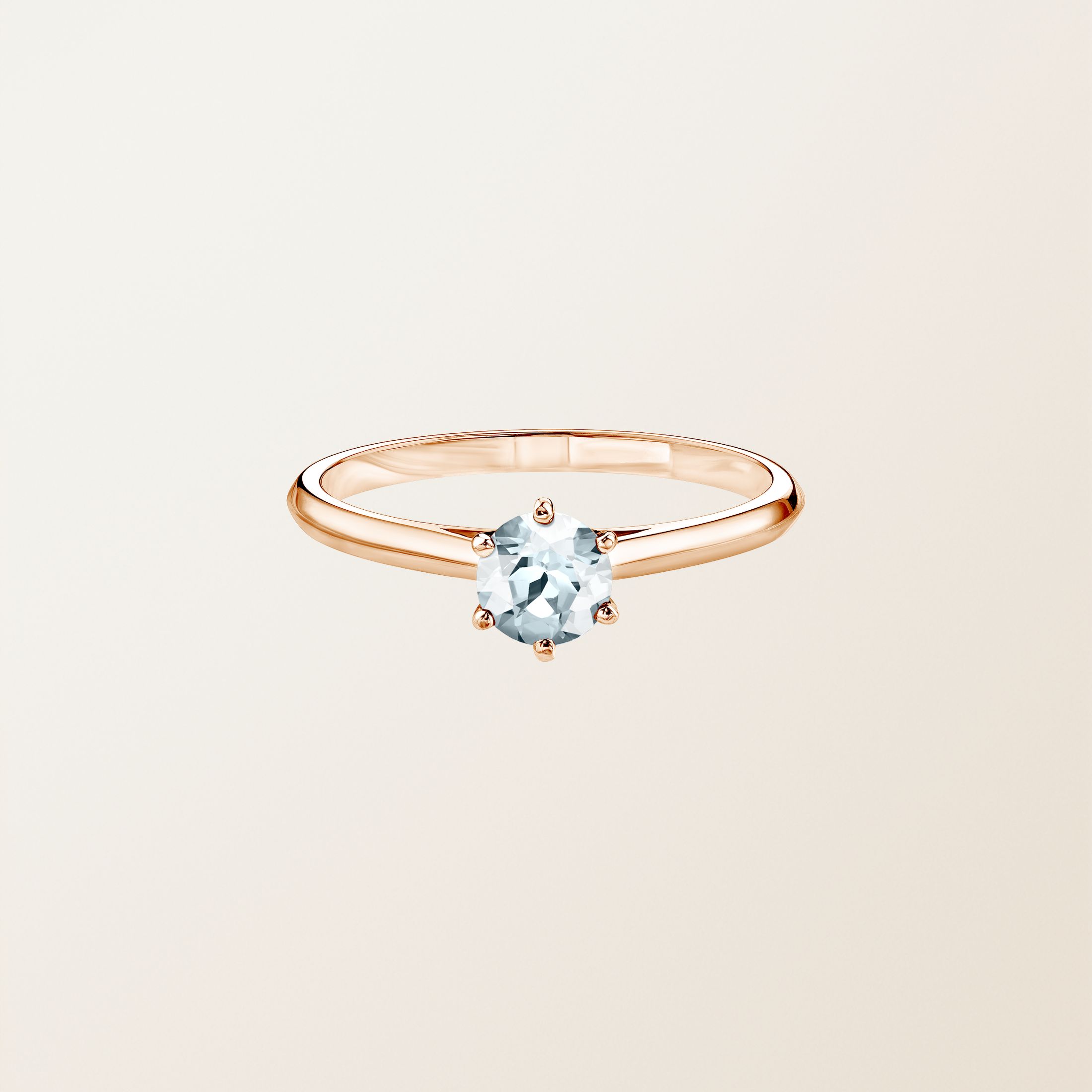 Ring 18K Roségold Aquamarin Little Lady