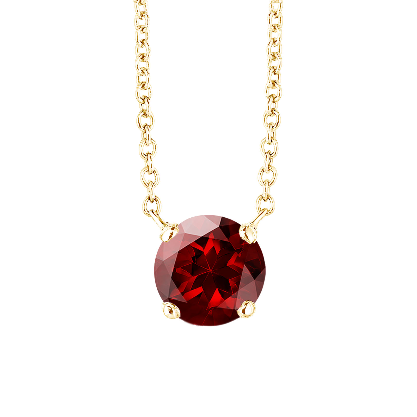 Pendentif Or jaune Grenat Lady XXL 1