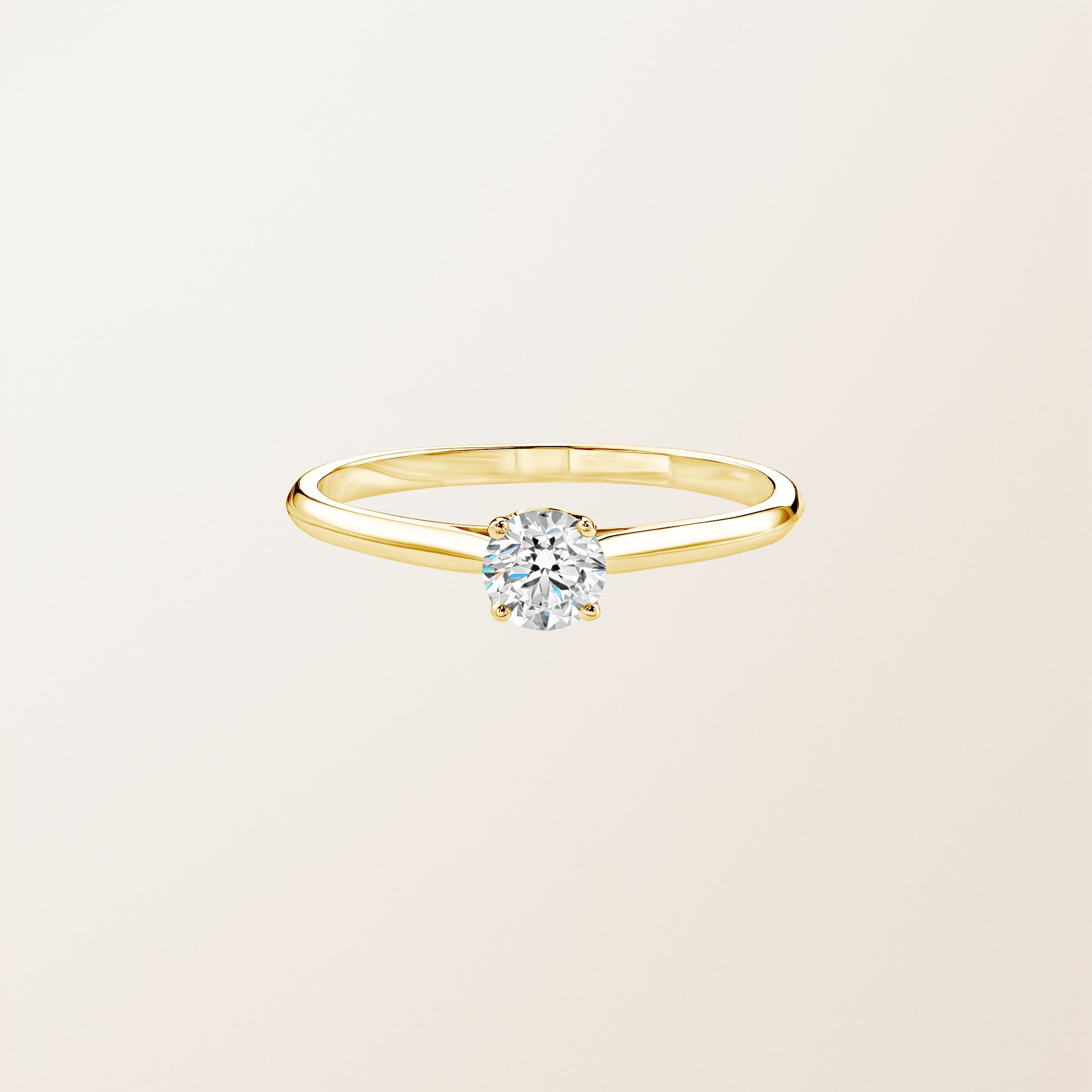 Bague Or Jaune 18 cts Diamant Baby Lady 0,3 ct