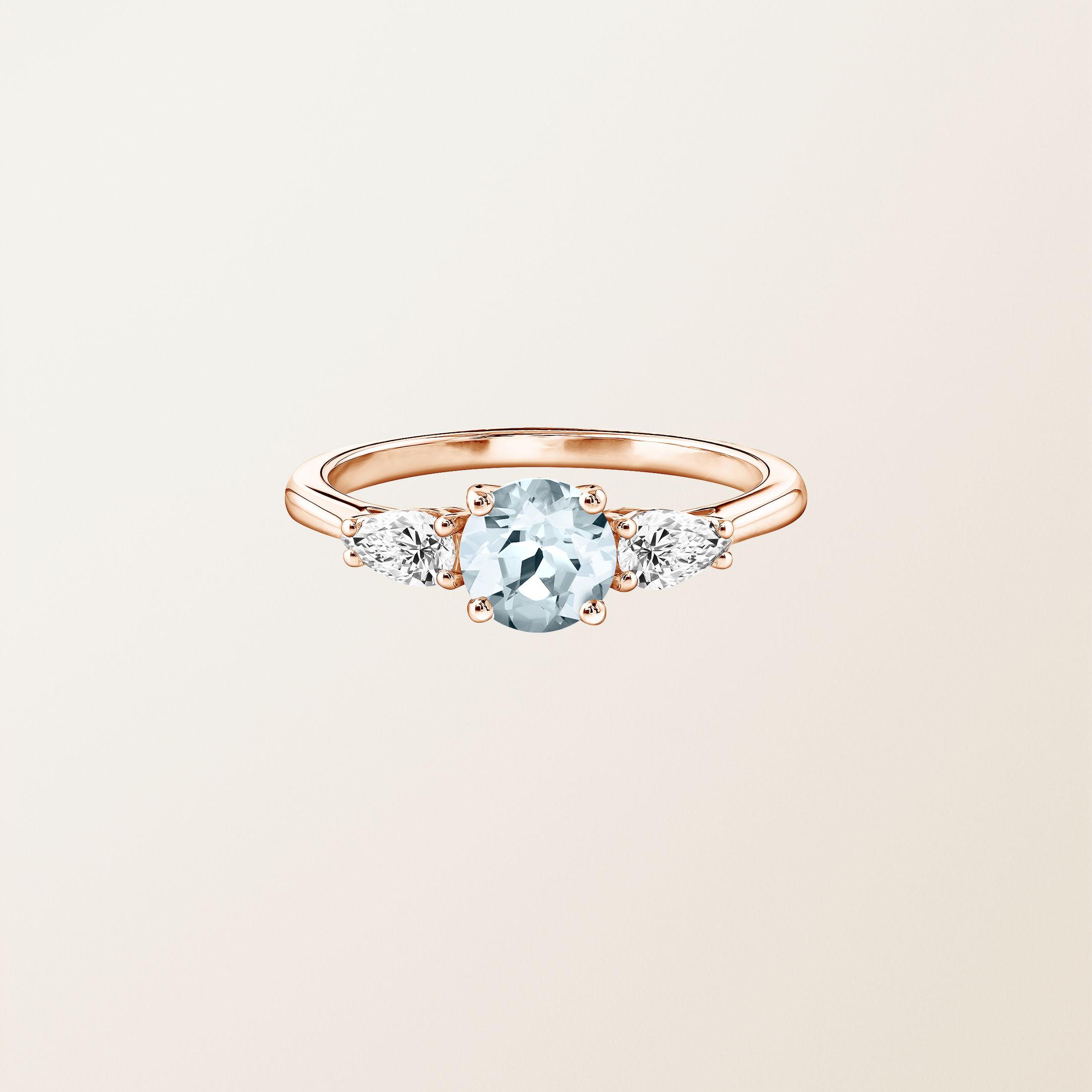 Ring 18K Roségold Aquamarin Lady Duo De Poires