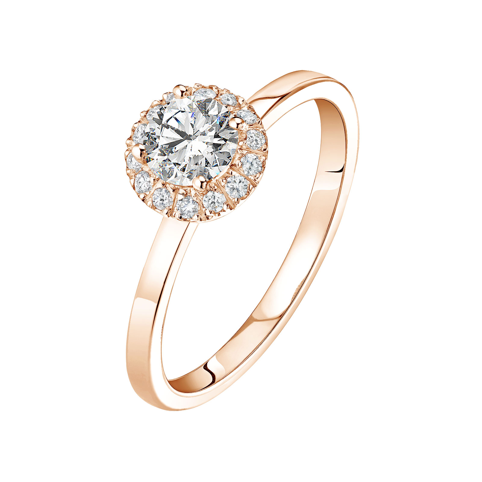 Bague Or rose Diamant Rétromantique M 1