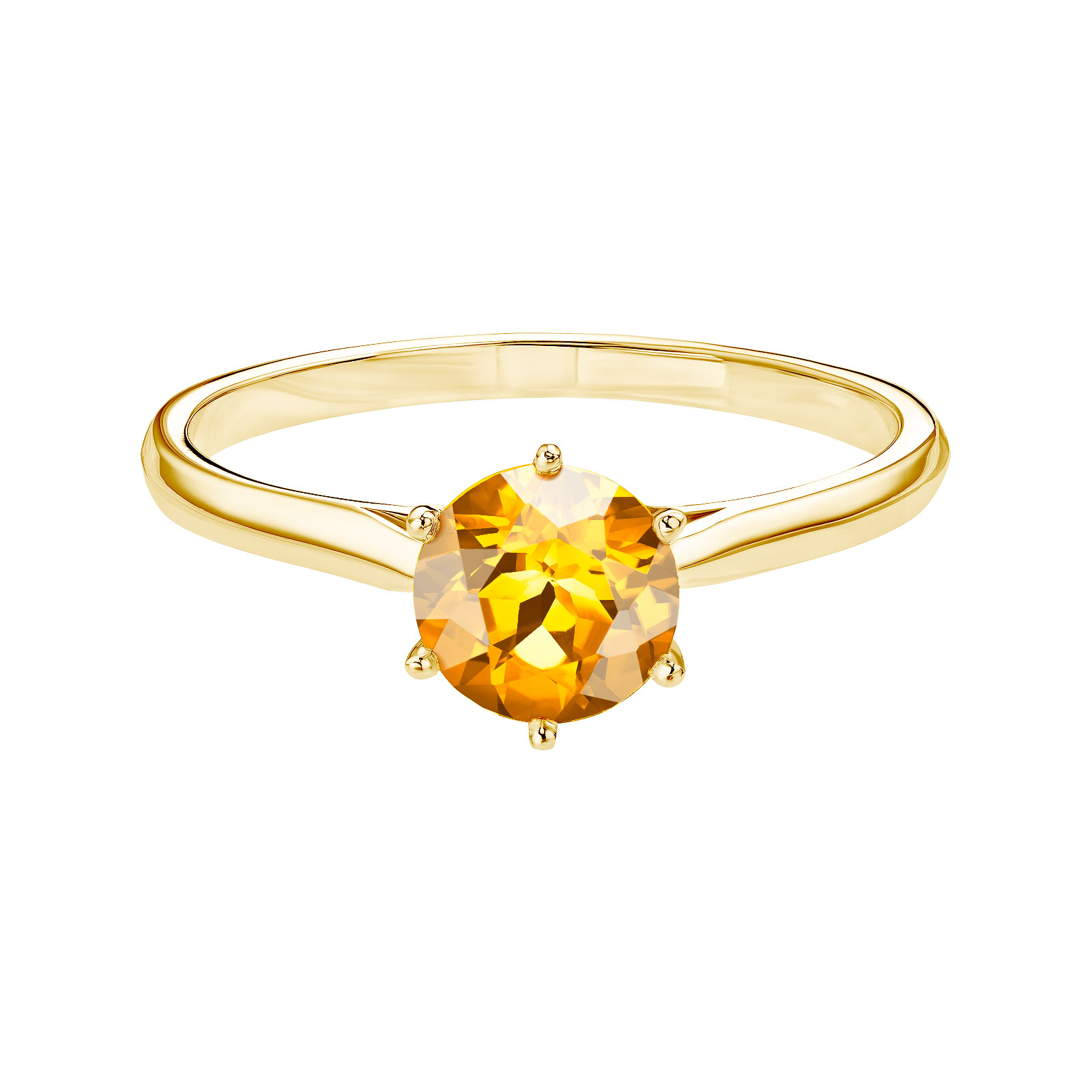 Bague Or jaune Citrine Lady 1
